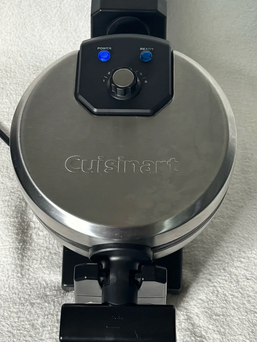Cuisinart Silver and Black Countertop Waffle Maker